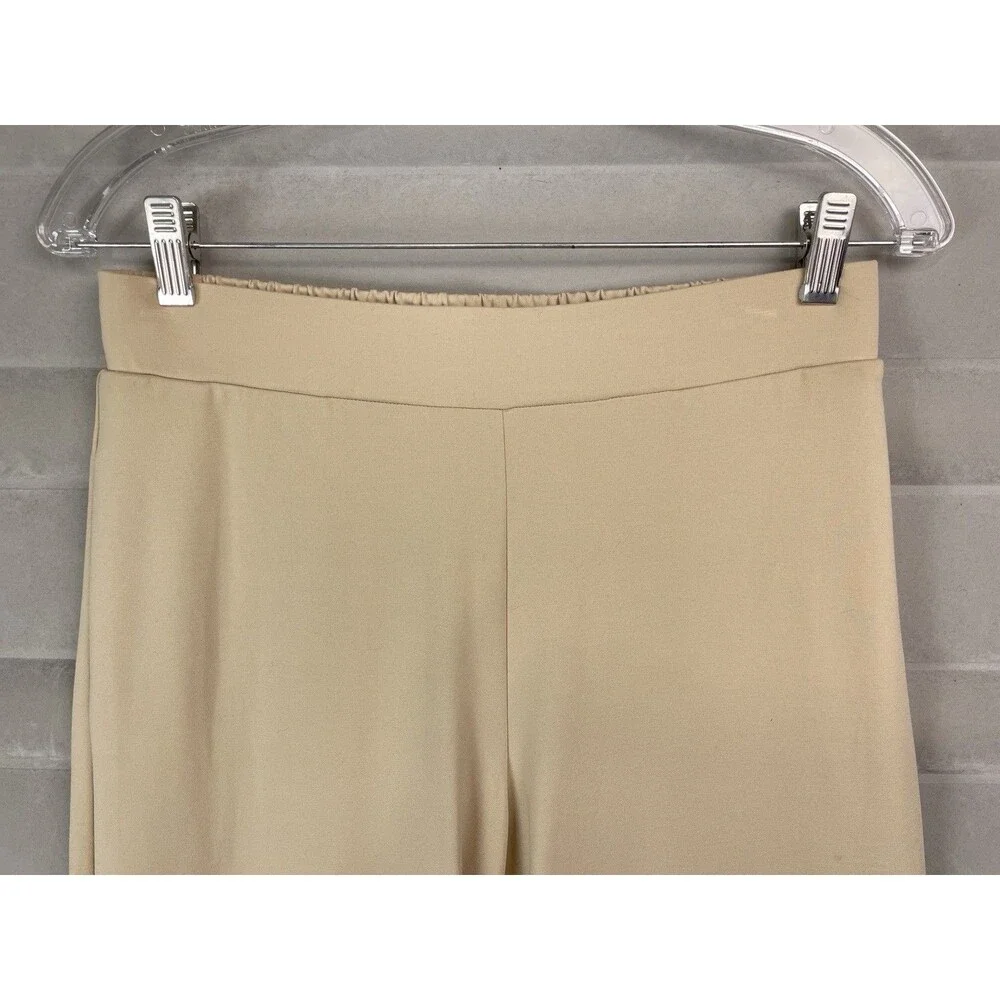 Banana Republic Women 28 Wide Leg Pants High Rise Beige Soft Drapey Preppy READ